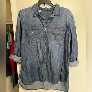 Women's Denim Button Down Shirt